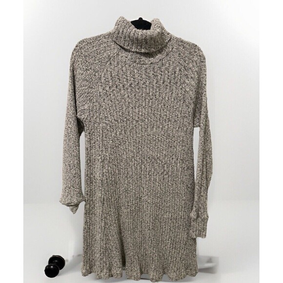 Anthropologie Daily Practice Textured‎ Gray Black Sweater Dress Size Large - Picture 1 of 6